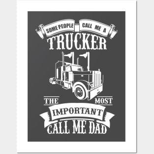 Dad and Trucker Posters and Art